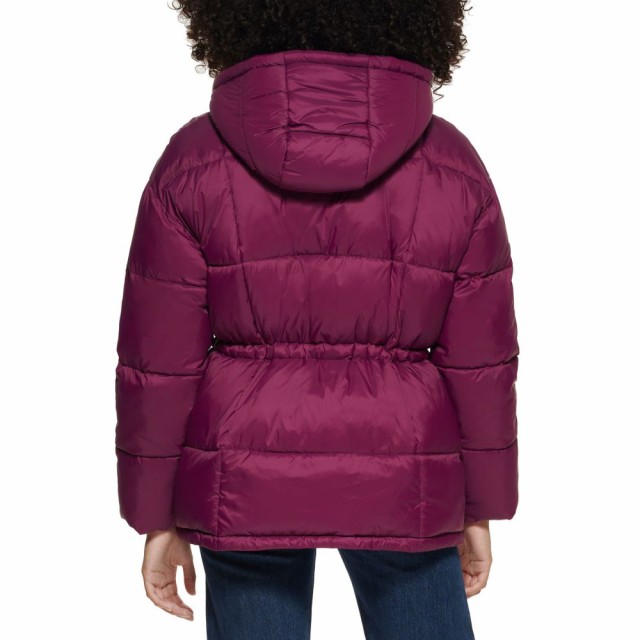 値頃 リーバイス LEVIS レディース ダウン・中綿ジャケット フード アウター Cinch Waist Hooded Puffer Jacket Deep Purple 値頃 リーバイス LEVIS レディース ダウン・中綿ジャケット フード アウター Cinch Waist Hooded Puffer Jacket Deep Purple