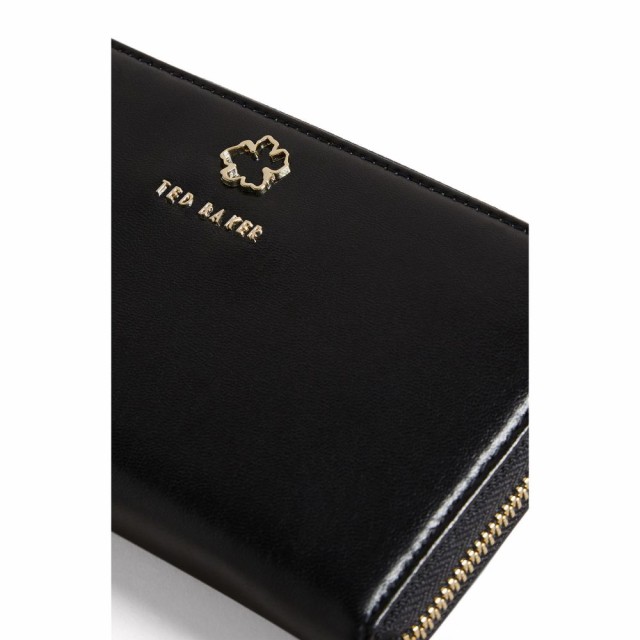 代引可 テッドベーカー TED BAKER LONDON レディース 財布 Jorjana Flower Eyelet Large Leather Zip Wallet Black 代引可 テッドベーカー TED BAKER LONDON レディース 財布 Jorjana Flower Eyelet Large Leather Zip Wallet Black