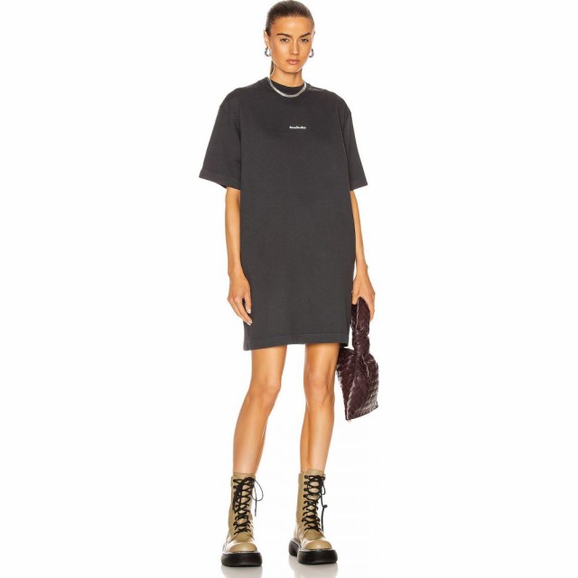 さらに値下げ アクネ ストゥディオズ Acne Studios レディース ワンピース Tシャツワンピース ワンピース ドレス Oversized T Shirt Dress Black 感謝価格 Gulf Business Net