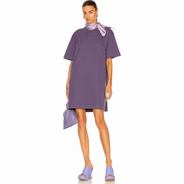 新しいブランド Acne ストゥディオズ アクネ Studios Purple Dress Stamp Erin ワンピース ドレス ワンピース レディース ロング マキシ丈 Qa Ouch Attech London