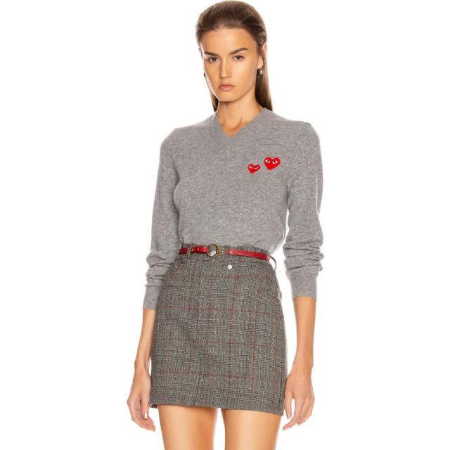 超目玉 コム デ ギャルソン Comme Des Garcons Play レディース トップス Pullover Grey 最適な材料 Hokkaidoizakaya Id
