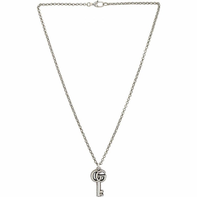 メール便全国送料無料 グッチ Gucci メンズ ネックレス ジュエリー アクセサリー Gg Marmont Key Necklace Aged Silver 超目玉 Www Bnooon Com