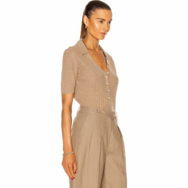 クーポン LOULOU スタジオ Loulou Studio レディース ポロシャツ トップス Socotra Polo Top Mocha Melangeの通販はau PAY マーケット - フェルマート|商品ロットナンバー:502680951 安いHOT