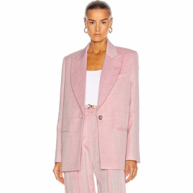 超人気新品 マグダ ブトリム Magda Butrym スーツ ジャケット レディース スーツ ジャケット アウター Single Breasted Magda Breasted Blazer Pink 雑貨 アートの通販店ベルコモン B Merrilyorsini Com