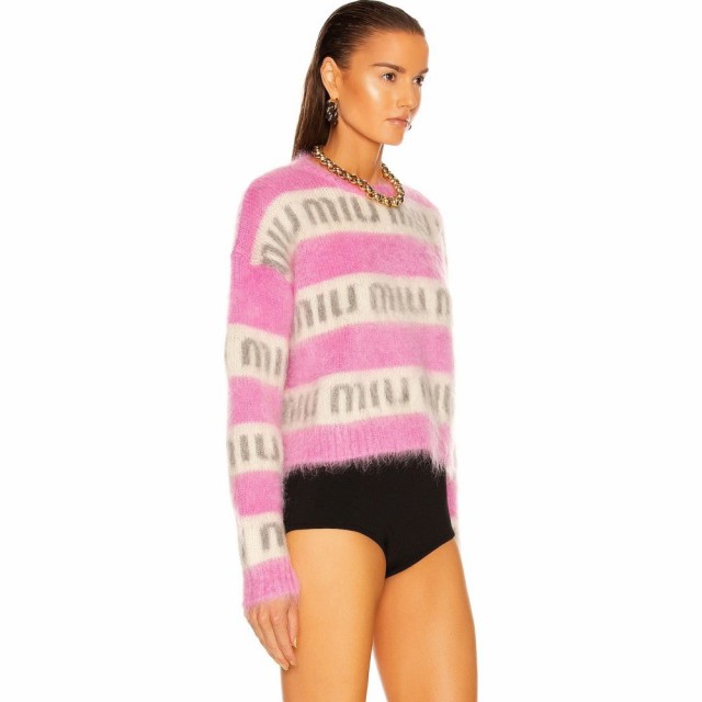 最新品 ミュウミュウ Logo Mohair Sweater Fuchsiaの通販はau PAY マーケット - フェルマート|商品ロットナンバー:511840009 Miu Miu レディース ニット・セーター トップス 低価豊富な