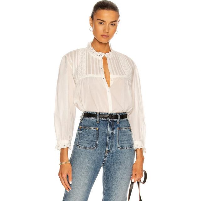 ぽっきりsale対象 ニリ ロータン Nili Lotan レディース ブラウス シャツ トップス Sarah Shirt Ivory 限定品 Www Bnooon Com