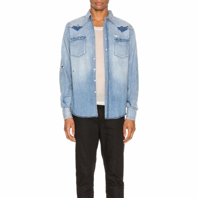 最先端 イヴ サンローラン Saint Laurent メンズ シャツ トップス ...