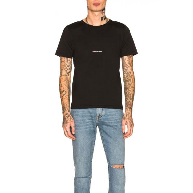 イヴ サンローラン Saint Laurent メンズ Tシャツ トップス Logo Tee Blackの通販はau Pay マーケット フェルマート 商品ロットナンバー