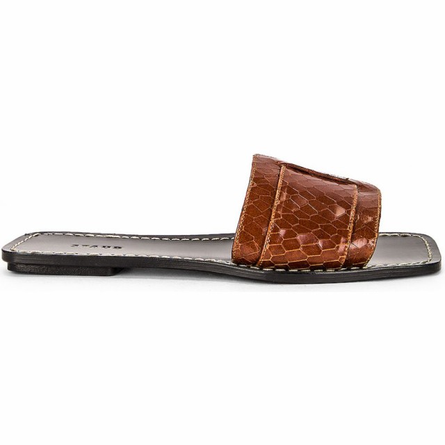 staud amelie leather slides