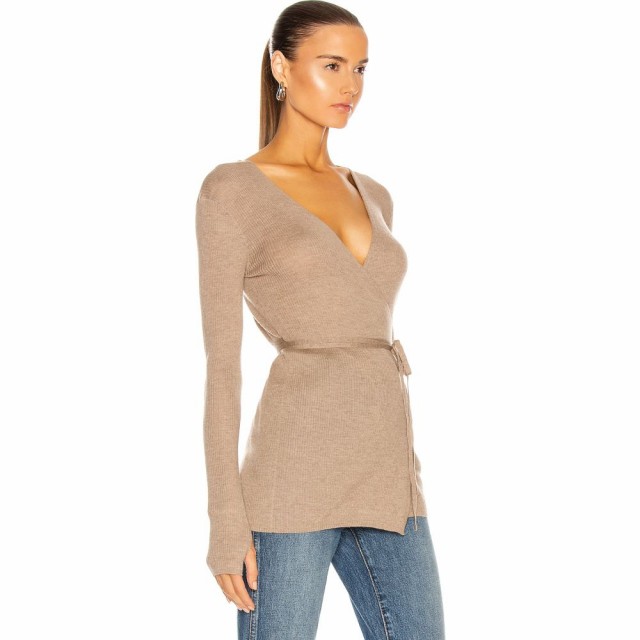 最新作 トーテム Cashmere Wrap Knit Sweater Beige Melangeの通販はau PAY マーケット - フェルマート|商品ロットナンバー:492843585 Toteme レディース ニット・セーター トップス 正規店新品