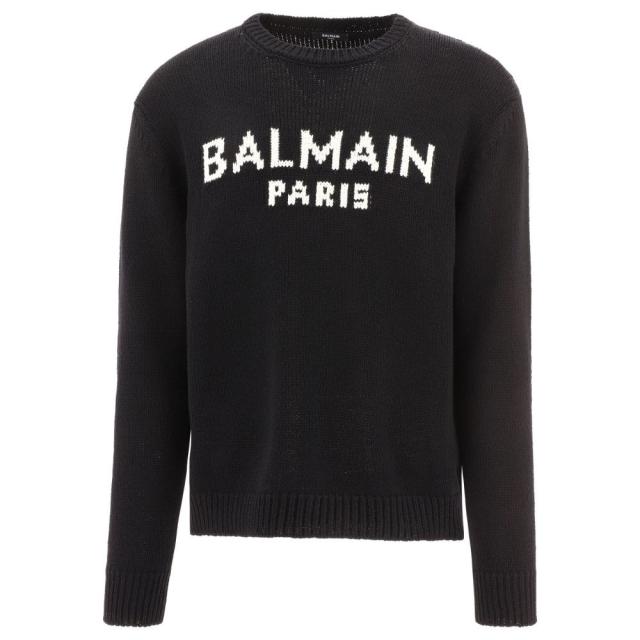 バルマン Balmain メンズ ニット セーター トップス Jacquard Sweater Black Bhinternalmedicine Com
