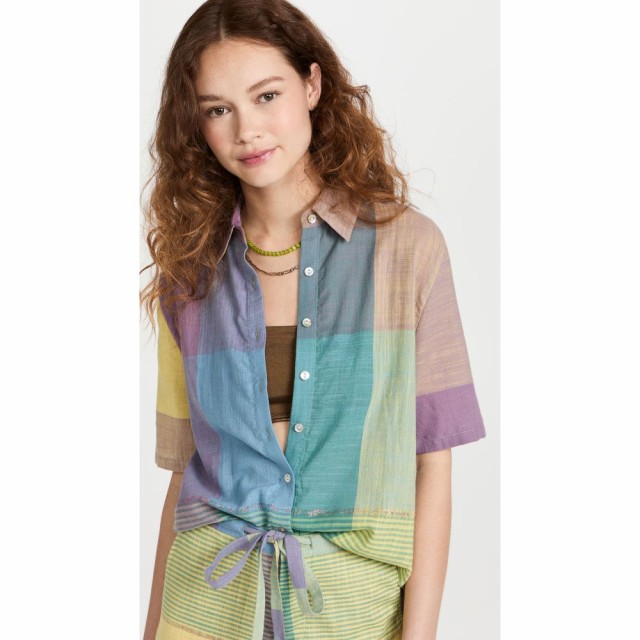 アバカシ Abacaxi レディース ブラウス・シャツ トップス Scarf Hem Shirt Multi