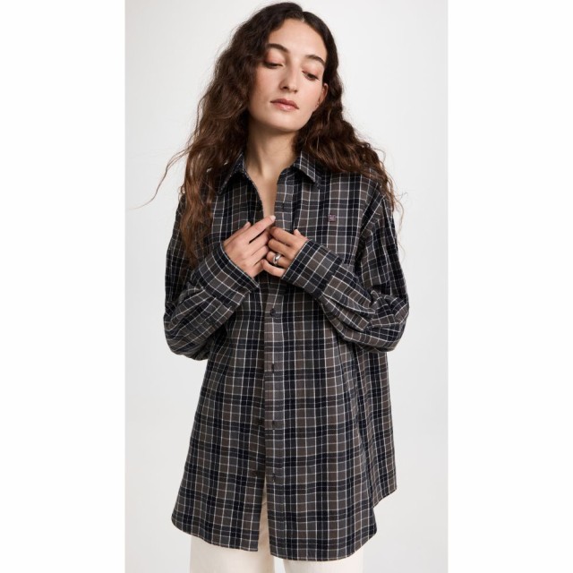 アクネ ストゥディオズ Acne Studios レディース ブラウス・シャツ トップス Plaid Button-Down Shirt Black/Grey