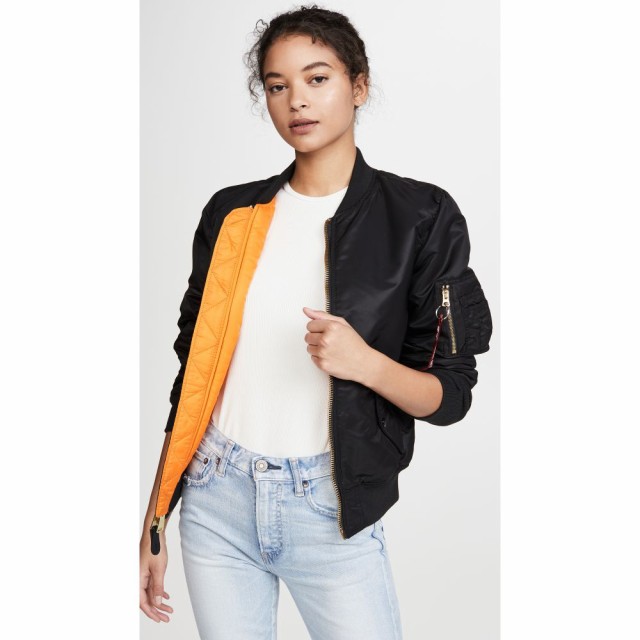 アルファ インダストリーズ Alpha Industries レディース ブルゾン ミリタリージャケット アウター MA-1 Reversible Bomber Jacket Black