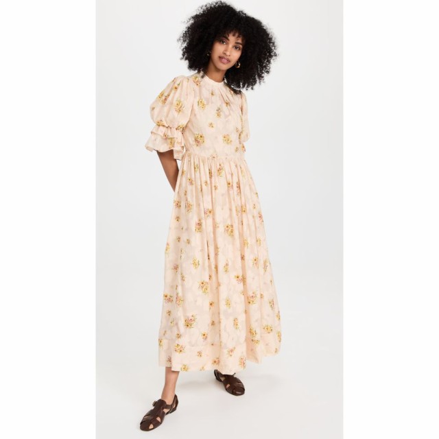 アレメ Alemais レディース ワンピース ミドル丈 ワンピース・ドレス Clementine Puff Sleeve Midi Dress Cream