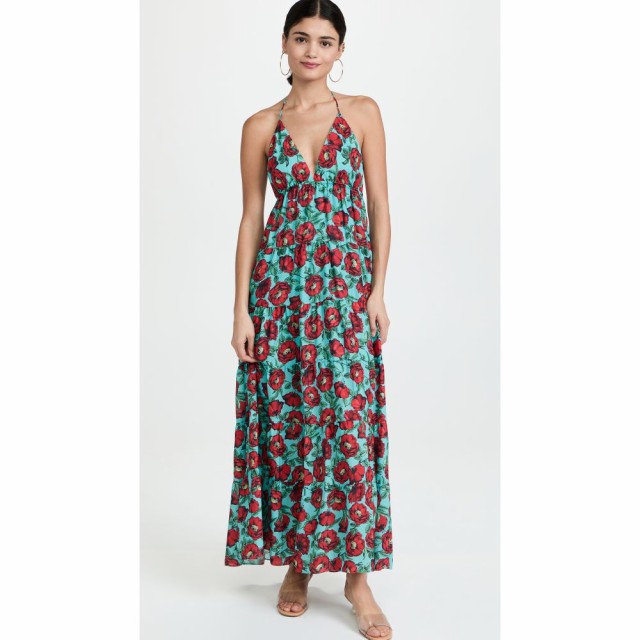 アリス アンド オリビア alice + olivia レディース ワンピース Ａライン ワンピース・ドレス Mae Halter Tiered Midi Dress Beach Bliss