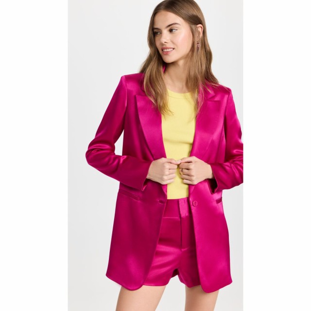 アリス アンド オリビア alice + olivia レディース スーツ・ジャケット アウター Denny Notched Collar Long Boyfriend Blazer Raspberr