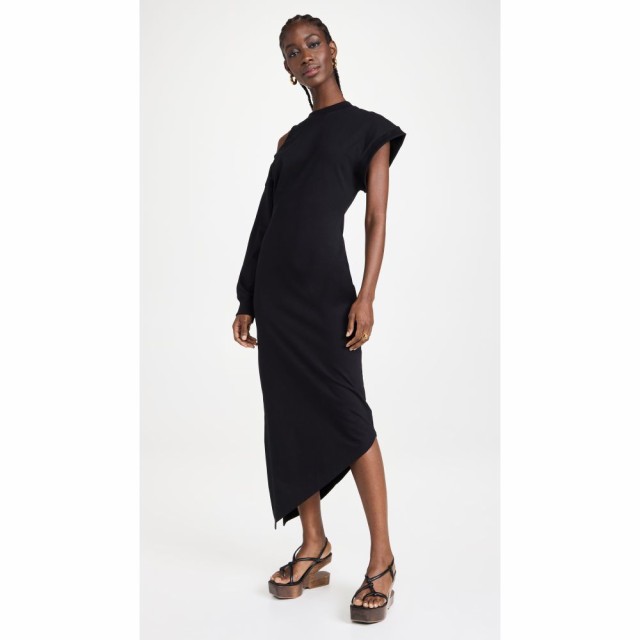 アウェイク モード A.W.A.K.E. MODE レディース ワンピース ワンピース・ドレス Asymmetric Dress with Shoulder Cut Out Black