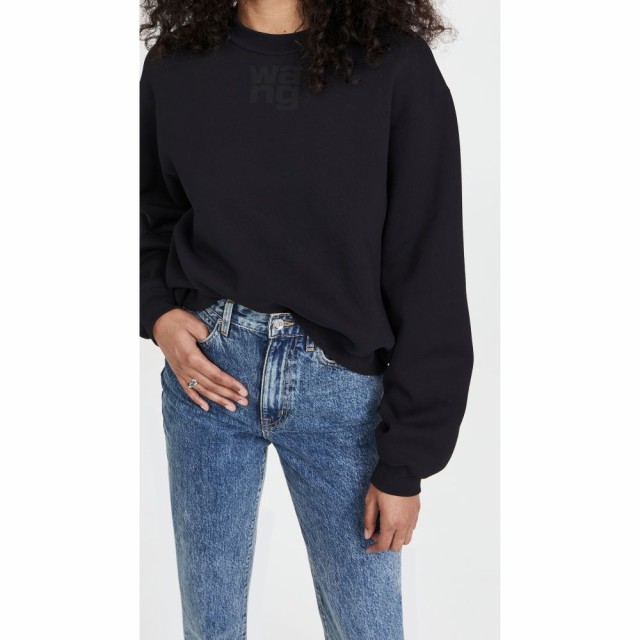 アレキサンダー ワン Alexander Wang レディース スウェット・トレーナー トップス Foundation Terry Crew Neck Sweatshirt Black