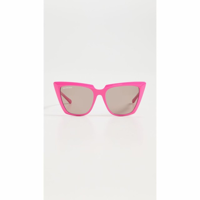 バレンシアガ Balenciaga レディース メガネ・サングラス キャットアイ Tip Cat Eye Sunglasses Fuchsia/Fuchsia/Brown