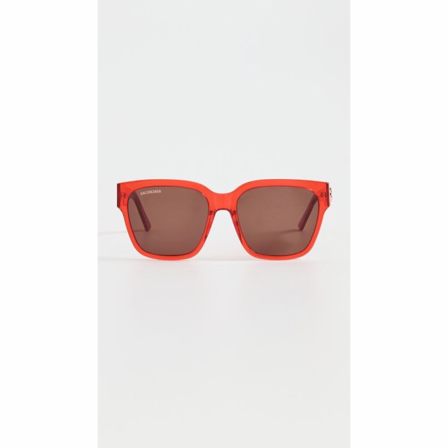 バレンシアガ Balenciaga レディース メガネ・サングラス スクエアフレーム Flat Square Sunglasses Red/Red/Red