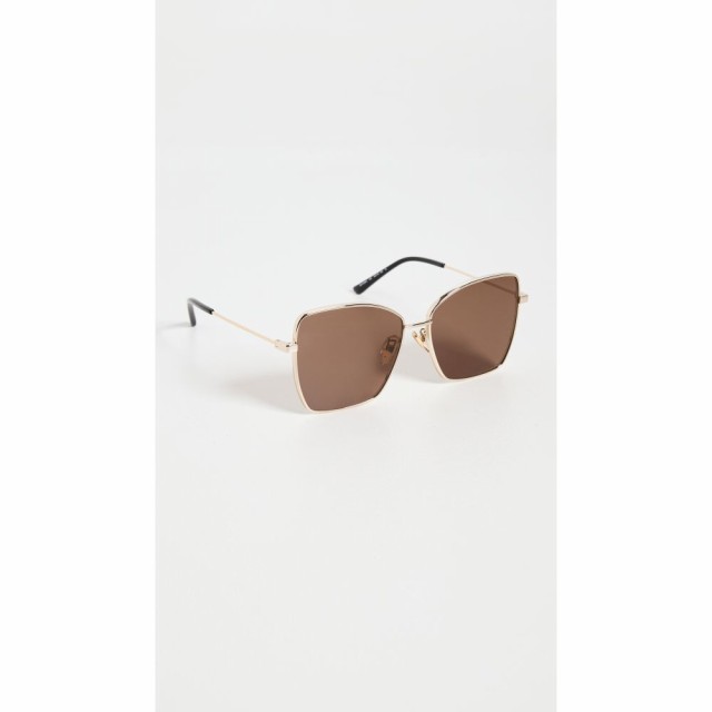 バレンシアガ Balenciaga レディース メガネ・サングラス Trim Metal Sunglasses Gold/Gold/Brown