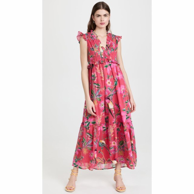 バンジャナン Banjanan レディース ワンピース ワンピース・ドレス Constance Dress Woden Hedgerow Paradise Pink