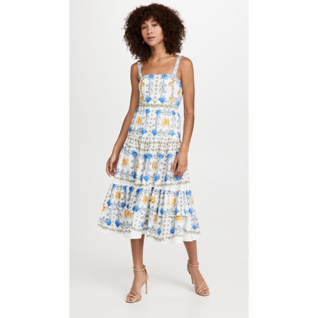 ノア ド ボルゴ Borgo de Nor レディース ワンピース ワンピース・ドレス Daniela Cotton Dress Peony Placement/Blue