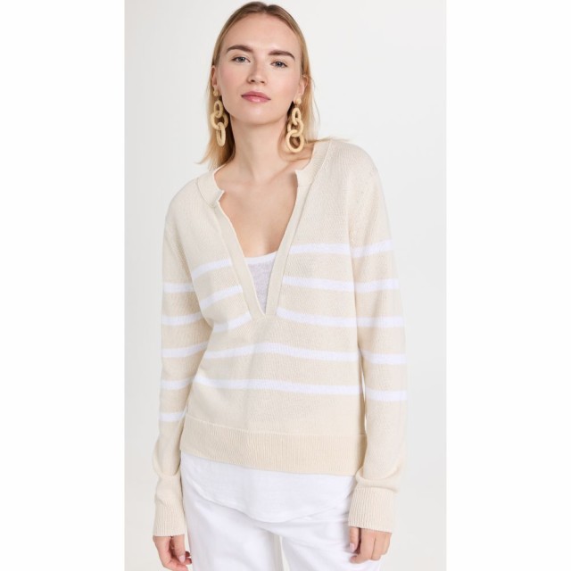 ブロシュウウォーカー Brochu Walker レディース ニット・セーター トップス Roan Stripe Sweater Calla Ivory Stripe