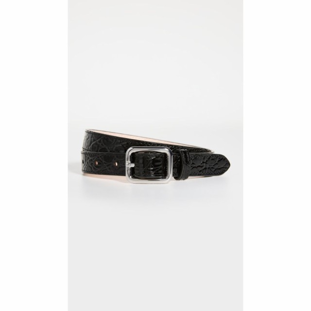 バイ ファー BY FAR レディース ベルト クロコダイル柄 Beni Black Circular Croco Embossed Leather Belt Black