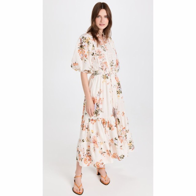 ティモ byTiMo レディース ワンピース ミドル丈 ワンピース・ドレス Cotton Slub Midi Dress Vintage Flowers