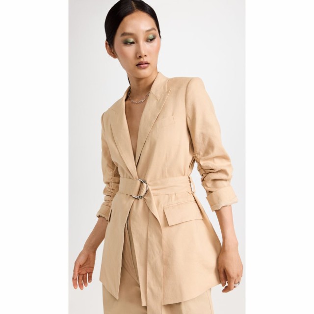 デレク ラム Derek Lam 10 Crosby レディース スーツ・ジャケット アウター Harrison Gathered Sleeve Blazer Almond