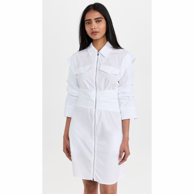 デレク ラム Derek Lam 10 Crosby レディース ワンピース シャツワンピース ワンピース・ドレス Skylar Zip Front Shirtdress White