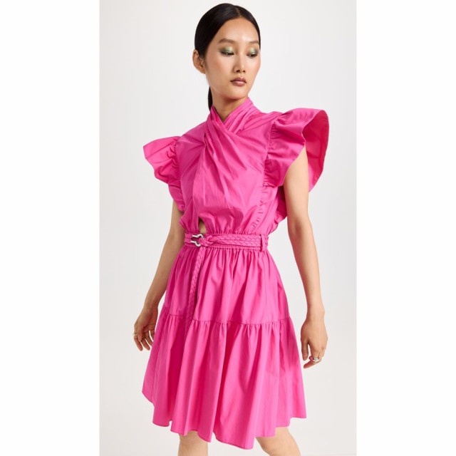 デレク ラム Derek Lam 10 Crosby レディース ワンピース ラップドレス ワンピース・ドレス Finn Ruffle Wrap Dress Magenta