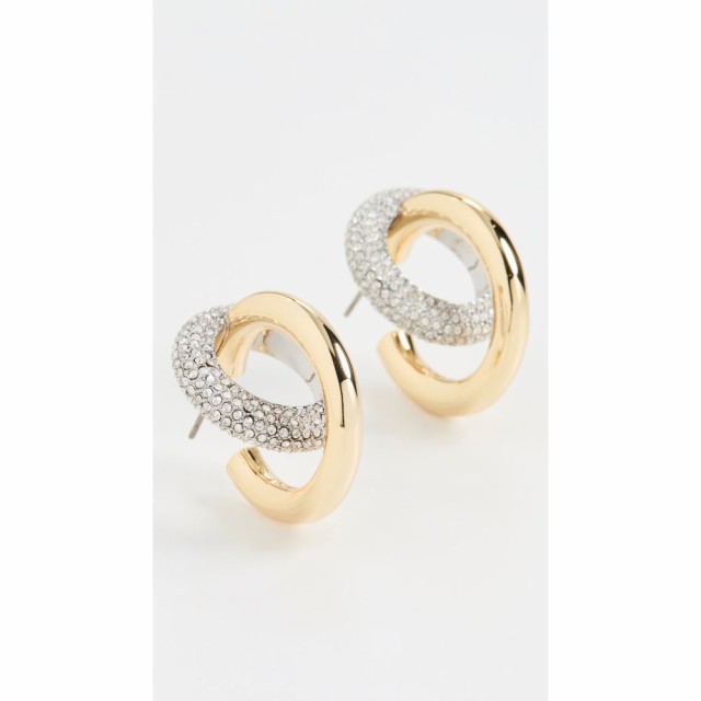 DEMARSON レディース イヤリング・ピアス ジュエリー・アクセサリー Moon Earrings Gold/Pave