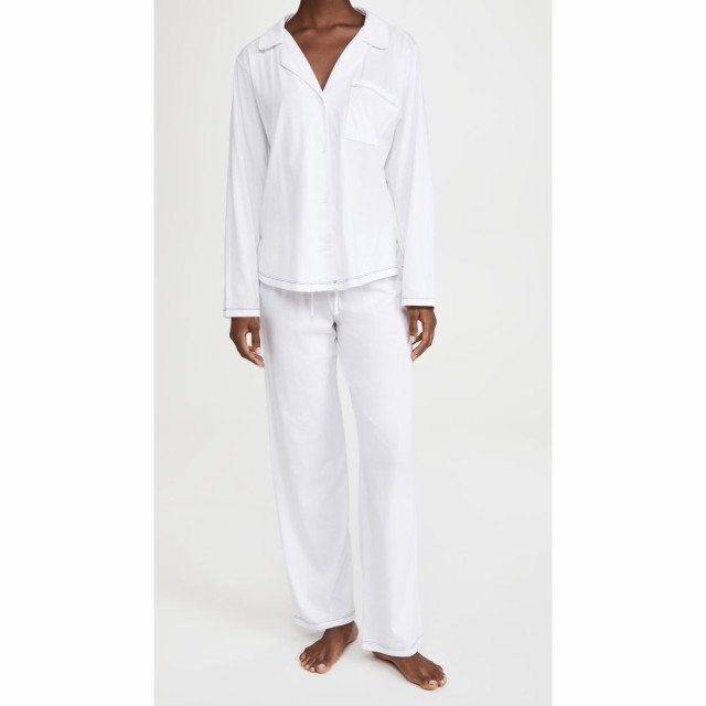 エバージェイ Eberjey レディース パジャマ・上下セット インナー・下着 Romy Everyday Long PJ Set White/White