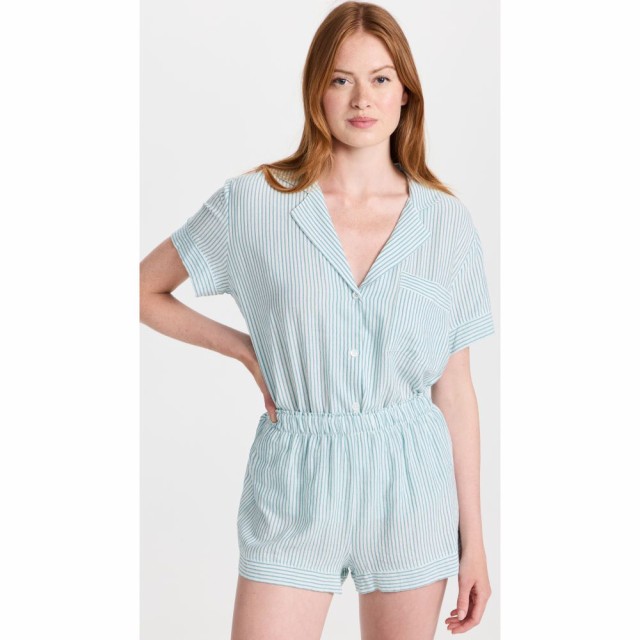 エバージェイ Eberjey レディース パジャマ・上下セット インナー・下着 The Woven Short PJ Set Ocean Bay/Cloud