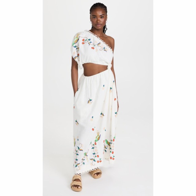 ファーム FARM Rio レディース ワンピース マキシ丈 ワンピース・ドレス Pitanga Embroidery Maxi Dress Off White