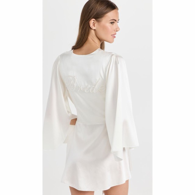 フルール ドゥ マル Fleur du Mal レディース ガウン・バスローブ インナー・下着 Embroidered Angel Sleeve Robe Ivory