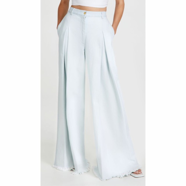 フェノエル Fe Noel レディース ジーンズ・デニム ワイドパンツ ボトムス・パンツ Denim Front Pleat Wide Leg Pants Light Wash