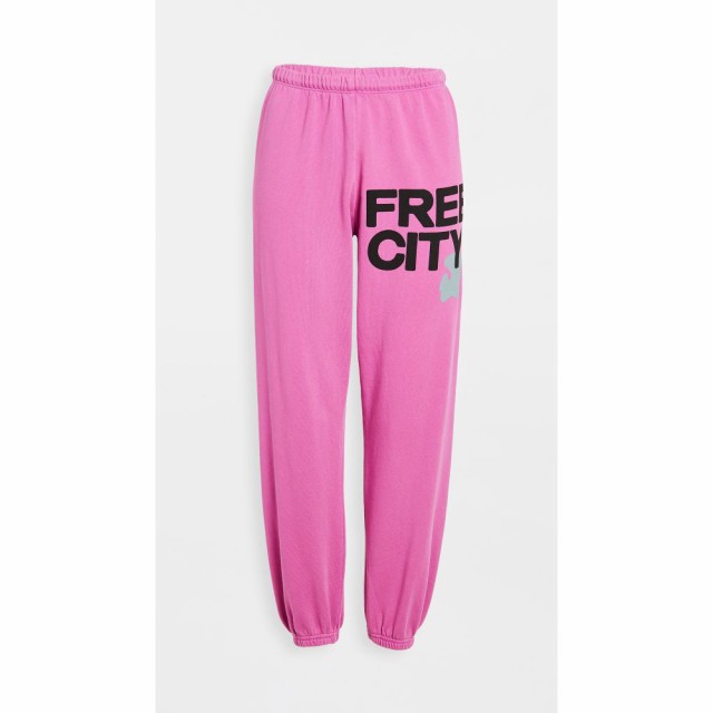 フリーシティ FREECITY レディース スウェット・ジャージ ボトムス・パンツ Large Sweatpants Tokyo Pink/Red