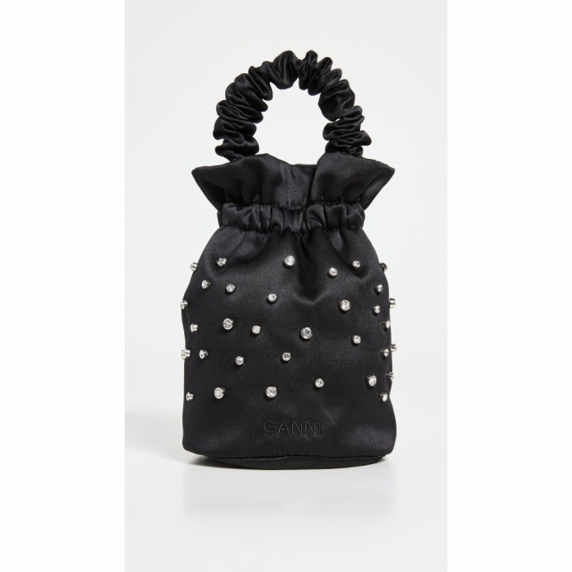 ガニー GANNI レディース バッグ Occasion Ruched Top Handle Bag Black