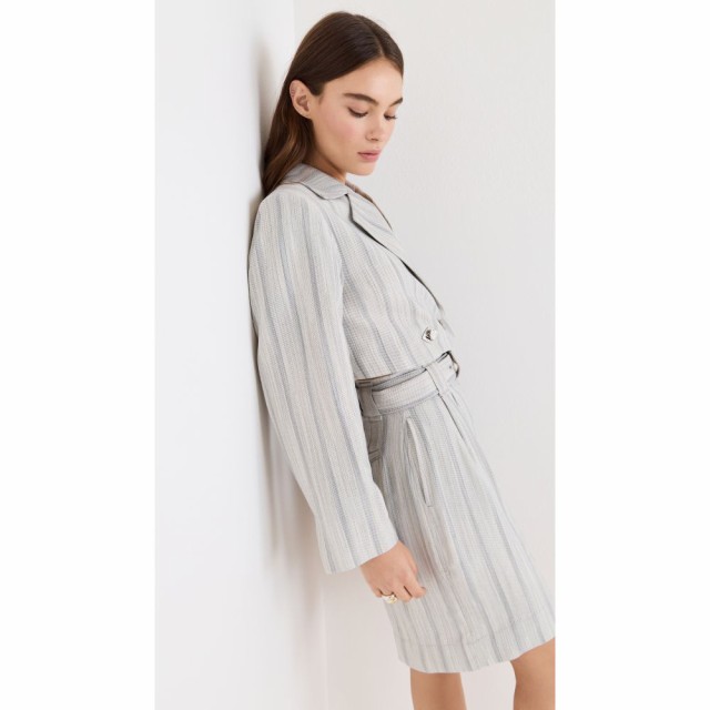 ガニー GANNI レディース スーツ・ジャケット アウター Drapey Stripe Blazer Phantom Stripe 