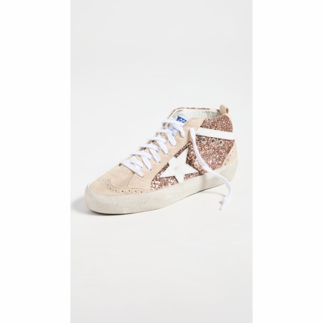 ゴールデン グース Golden Goose レディース スニーカー シューズ・靴 Mid Star Glitter Upper Leather Star Sneakers Peach/Pearl/White