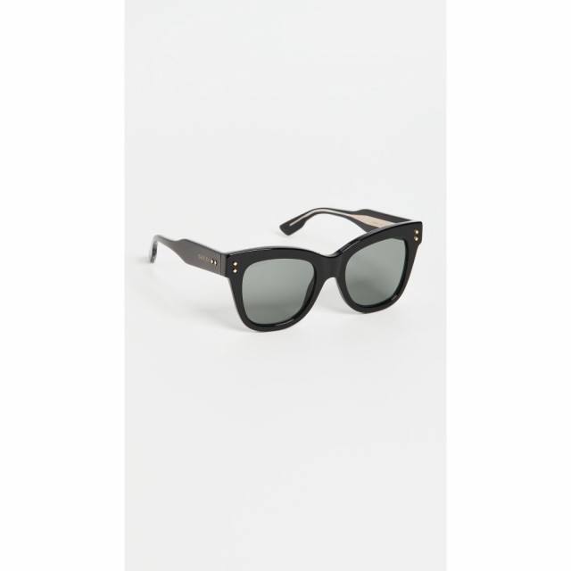 グッチ Gucci レディース メガネ・サングラス スクエアフレーム Nouvelle Vague Square Sunglasses Black/Black/Grey