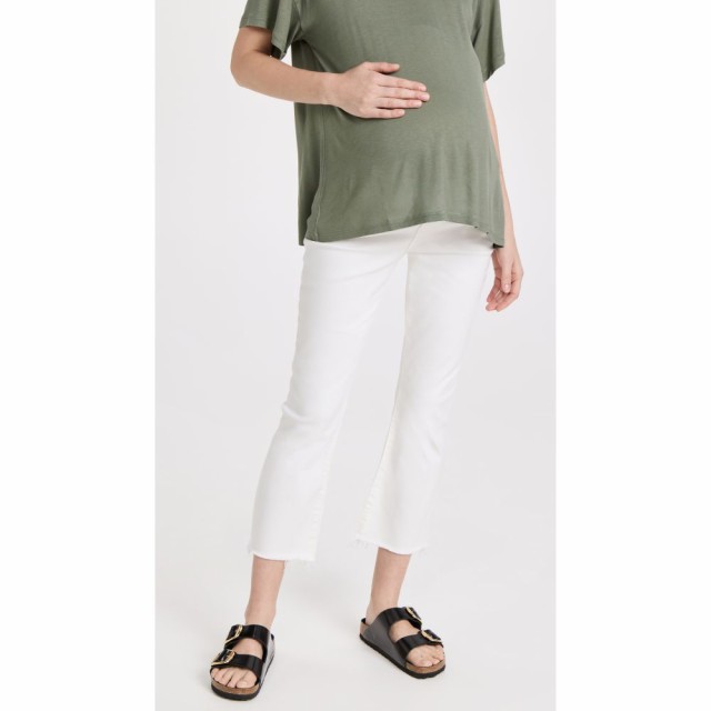 ハッチ HATCH レディース ジーンズ・デニム マタニティウェア ボトムス・パンツ The Crop Maternity Jeans White