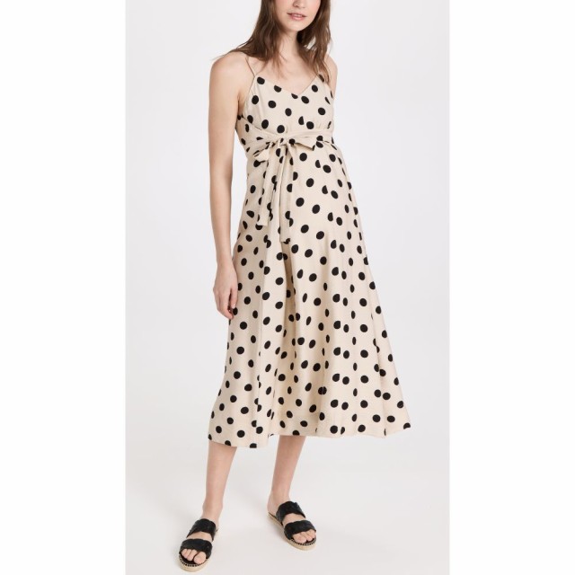 ハッチ HATCH レディース ワンピース ラップドレス ワンピース・ドレス The Tori Wrap Dress Taupe/Black Polka Dot