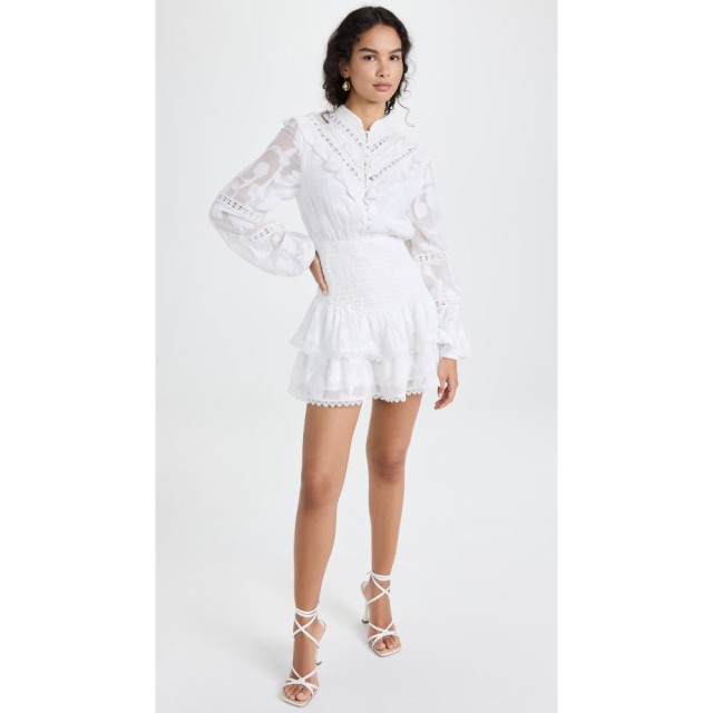 ヘマントandナンディータ Hemant and Nandita レディース ワンピース ワンピース・ドレス Veda Floral Jacquard Short Dress Off White