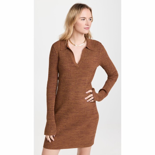 ヘルムート ラング Helmut Lang レディース ワンピース ミニ丈 ワンピース・ドレス Marl Mini Dress Pecan