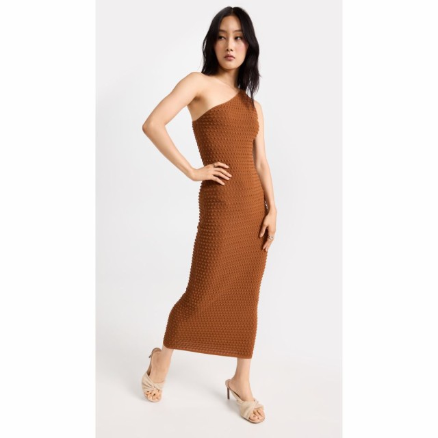 ヘルムート ラング Helmut Lang レディース ワンピース ミドル丈 ミニ丈 ワンピース・ドレス Mini Spike Midi Dress Pecan